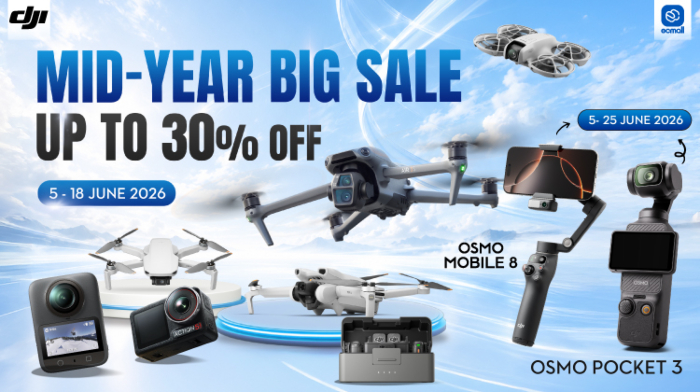 DJI|DJI MID-YEAR BIG SALE มาแล้ว! ลดสูงสุด 30% | 5-18 june 69