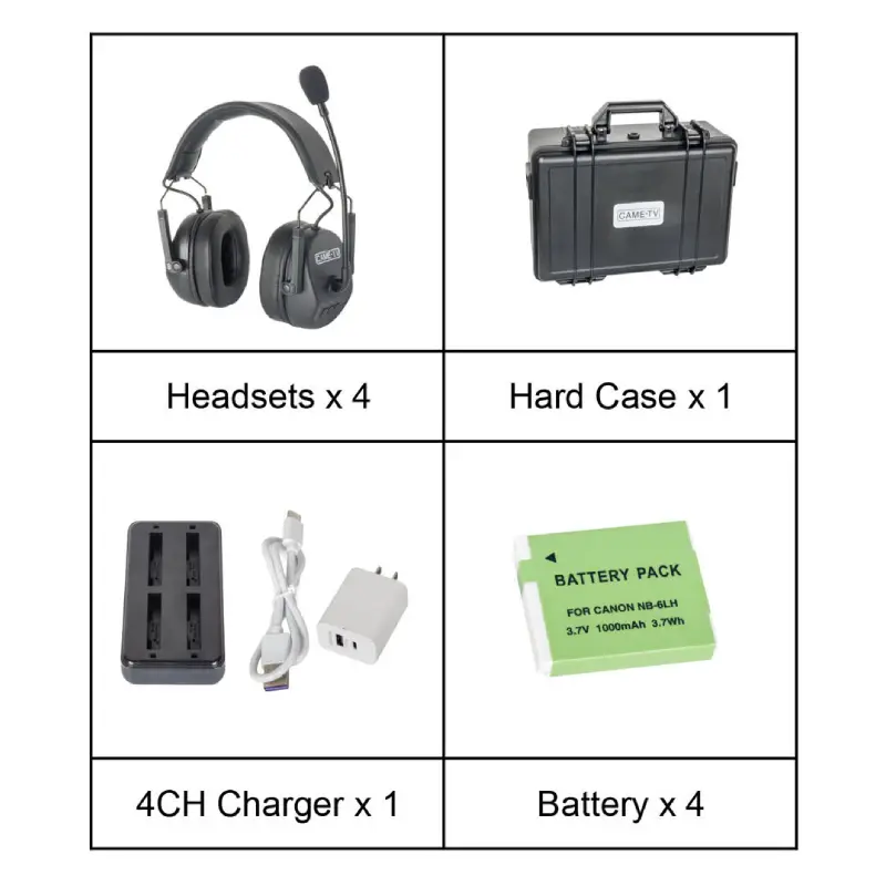 CAME-TV KUMINIK8 Duplex Digital Wireless Headset Pack 4-Description1