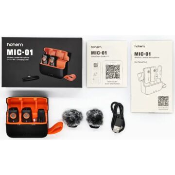Hohem Microphone MIC-01 Wireless Microphone (2TX+1RX+Charging Case)
