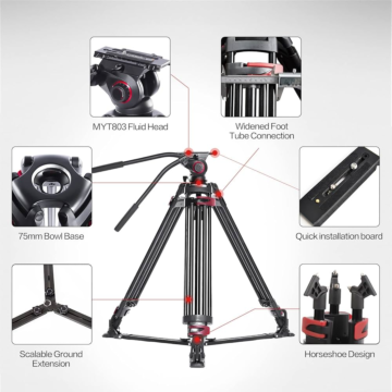 Miliboo MTT609A Aluminum Tripod Kit