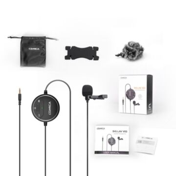Comica SIG.LAV V03 Omni-Directional Video Lavalier Microphone for Camera &amp; Smartphone