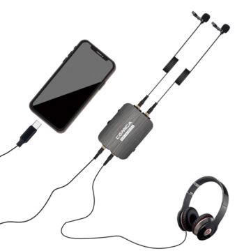 Comica DUAL.LAV D03 SUC Dual-head Detachable&amp;Multi-functional Lavalier Microphone (For 3.5mm Interface and USB-C Interface Smartphone and Computer)