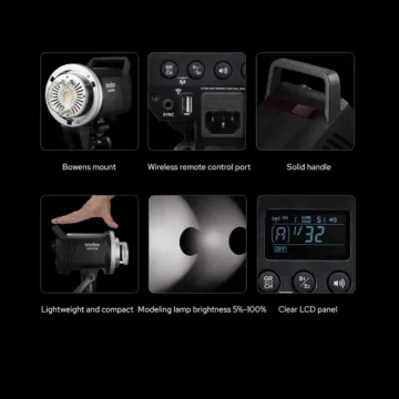 Godox Flash MS300 V 300W 5800K Bowen Mount