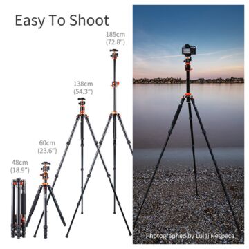 K&F Concept T254A4+BH-28L Aluminium Tripod Kit
