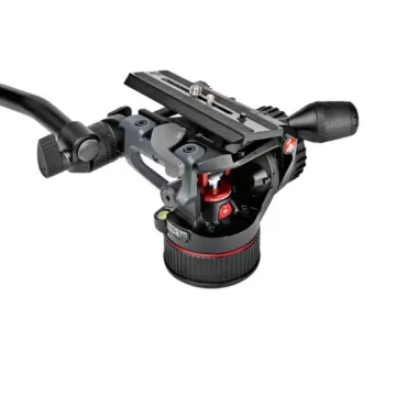 Manfrotto Nitrotech N8 Video Head and Aluminum Twin Leg Tripod with Ground Spreader