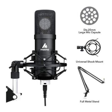Maono AU-A425 Large-Diaphragm Condenser Microphone Kit