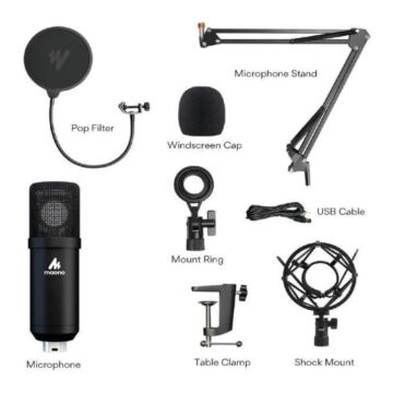Maono AU-A425 Large-Diaphragm Condenser Microphone Kit