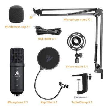 Maono PM401 USB Podcasting Microphone Kit