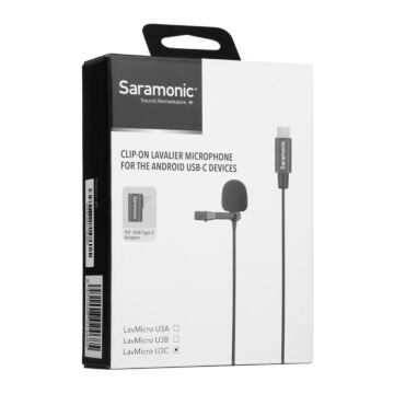 Saramonic LavMicro U3C 6 Meter Lavalier Mic for USB Type-C x 2 MIC Capsuals Microphone