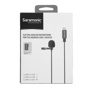 Saramonic LavMicro U3C 6 Meter Lavalier Mic for USB Type-C x 2 MIC Capsuals Microphone