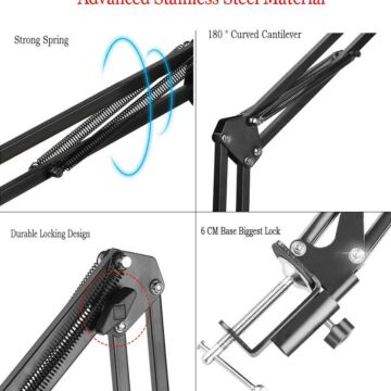 Professional Recording Stand With Mobile Phone Holder