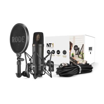 Rode NT-1 KIT Cardioid Condenser Microphone with SM6 Combination Shock Mount and Pop Screen
