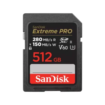 SanDisk Extreme PRO SDXC UHS-II Card ( 280MB/s R, 100MB/s W )