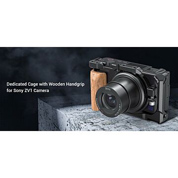 SmallRig 2937 Cage with Wooden Handgrip for Sony ZV1
