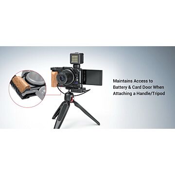 SmallRig 2937 Cage with Wooden Handgrip for Sony ZV1