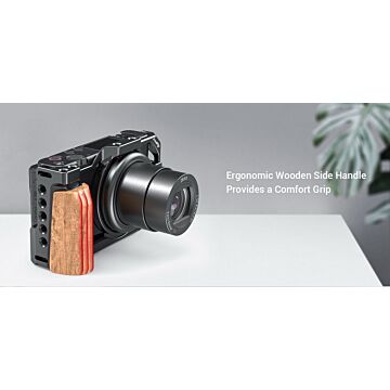 SmallRig 2937 Cage with Wooden Handgrip for Sony ZV1