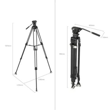 SmallRig 3989 FreeBlazer Heavy-Duty Carbon Fiber Tripod Kit AD-100