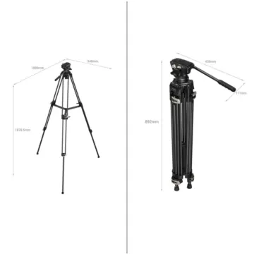 SmallRig 3751 Heavy-Duty Fluid Head Tripod AD-01