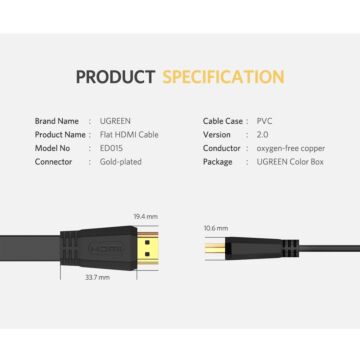Ugreen HDMI Flat Cable 4K