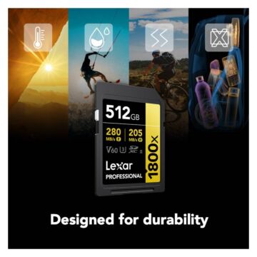 Lexar Professional 1800x SDXC™ UHS-II Card GOLD Series