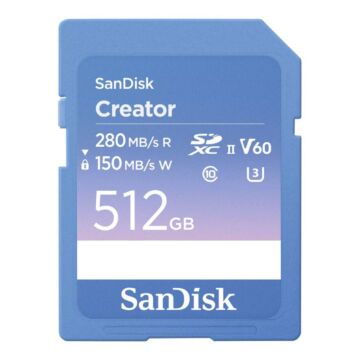 SanDisk Creator SD UHS-II​ Card (280/100MB/s,C10,UHS-II,U3,V60)