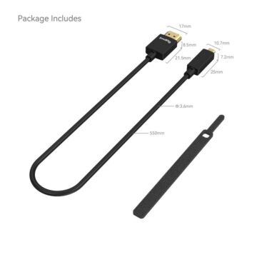 SmallRig 3043B Ultra-Slim 4K HDMI Data Cable D - A (55cm)