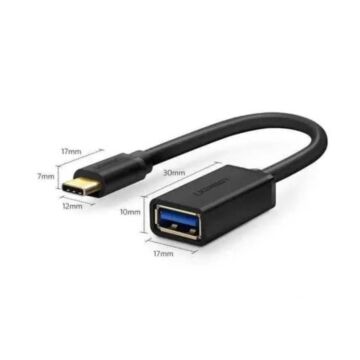 Ugreen 30701 USB-C Male to USB 3.0 A Female Cable Black