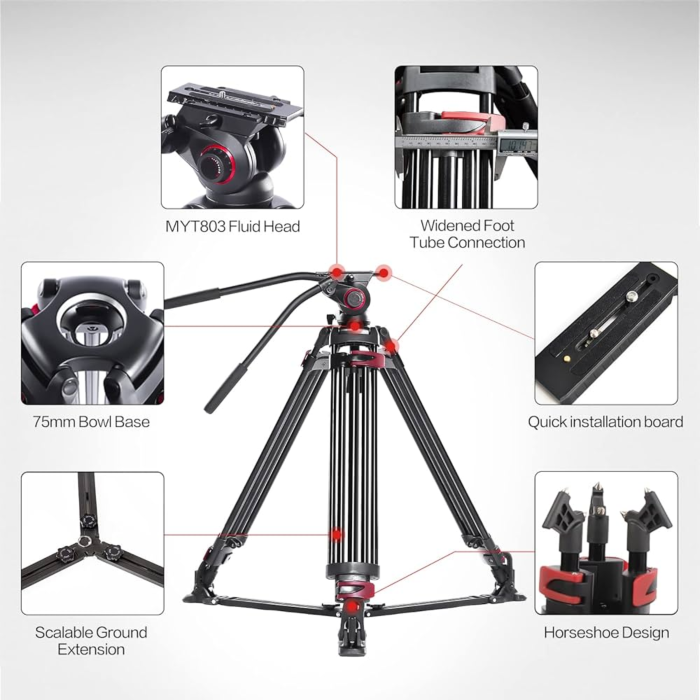 Miliboo MTT609A Aluminum Tripod Kit ราคา รองรับน้ำหนัก