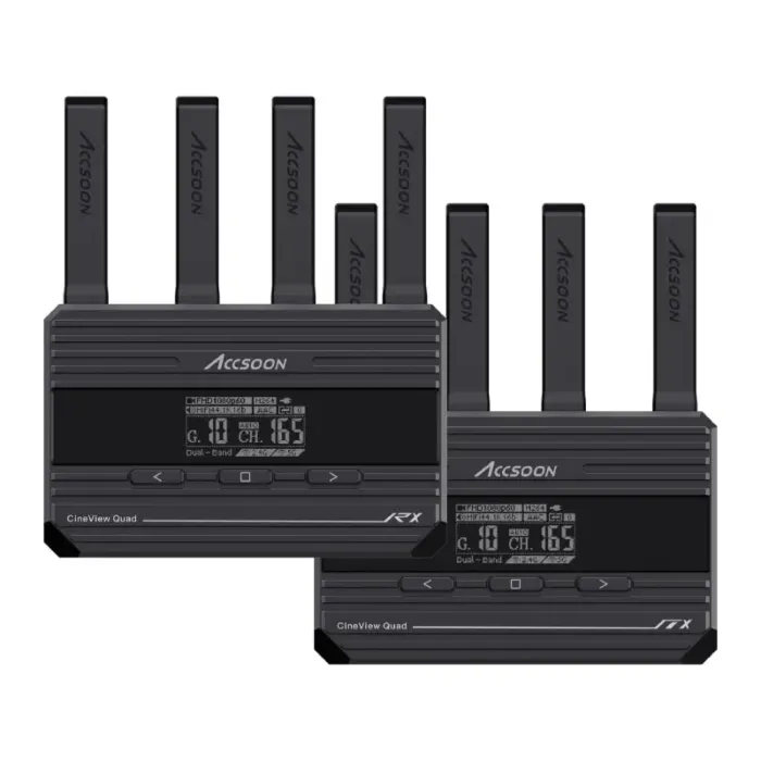 Accsoon Cineview Quad 2.4GHZ+5GHZ Dual-Band Transmission System ( Transmitter and Receiver ) by  in  - EC MALL