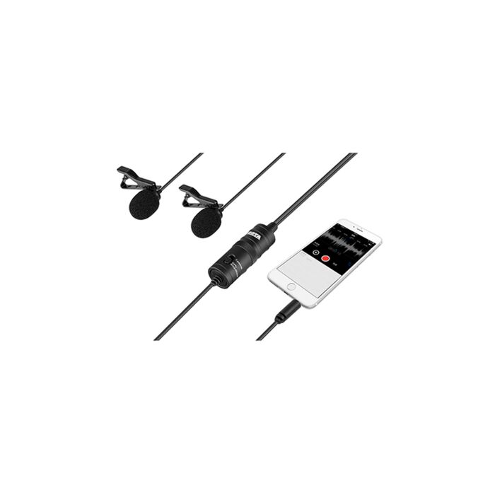 Boya BY-M1DM Dual Omni-directional Lavalier Microphone by  in  - EC MALL