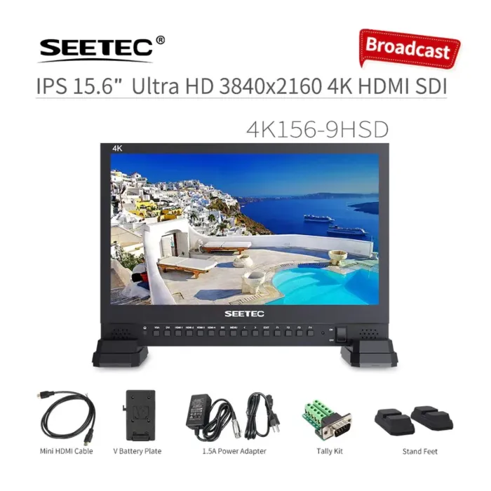 FeelWorld Seetec 4K156-9HSD-384 15.6 Inch 4K 3840X2160 Director Broadcast Monitor SDI 4 HDMI Input Quad Display by  in  - EC MALL