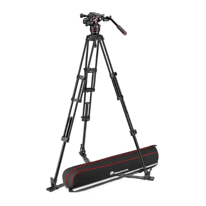Manfrotto Nitrotech 608 Video Head and Aluminum Twin Leg Tripod with Ground Spreader by  in  - EC MALL