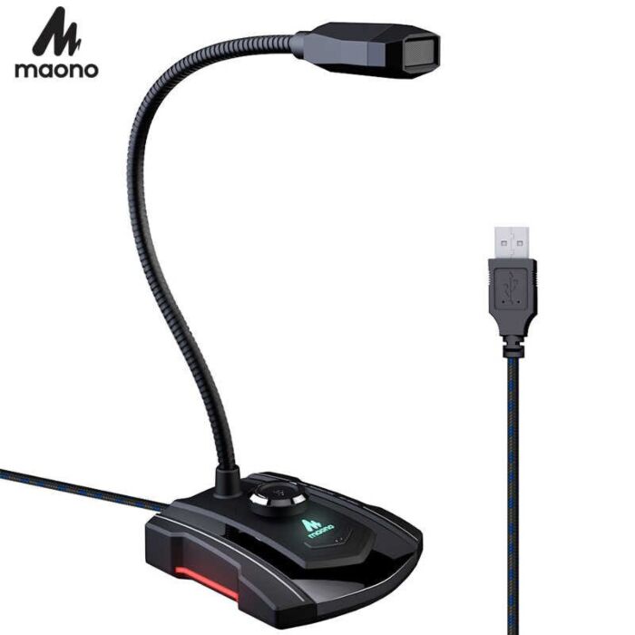 Maono GM31 USB Gaming Microphone LED Light Gooseneck Gain and Volume Control by  in  - EC MALL