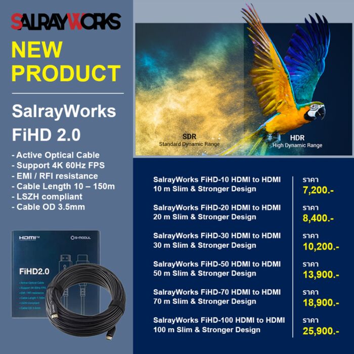 SalrayWorks HDMI FiHD 2.0 รองรับ 4K / HDR by  in  - EC MALL