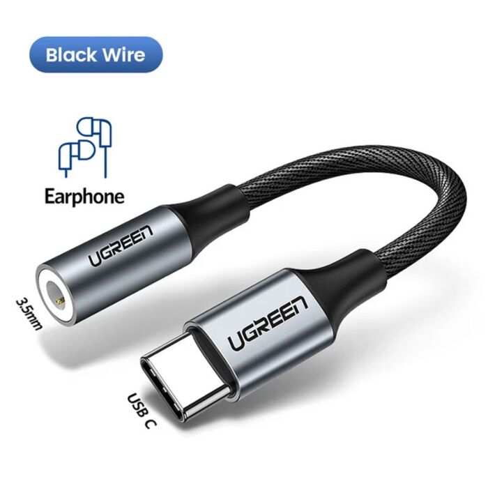 Ugreen 30632 Adapter Type C To 3.5mm Female (10cm) Headphone Jack Adapter by  in  - EC MALL