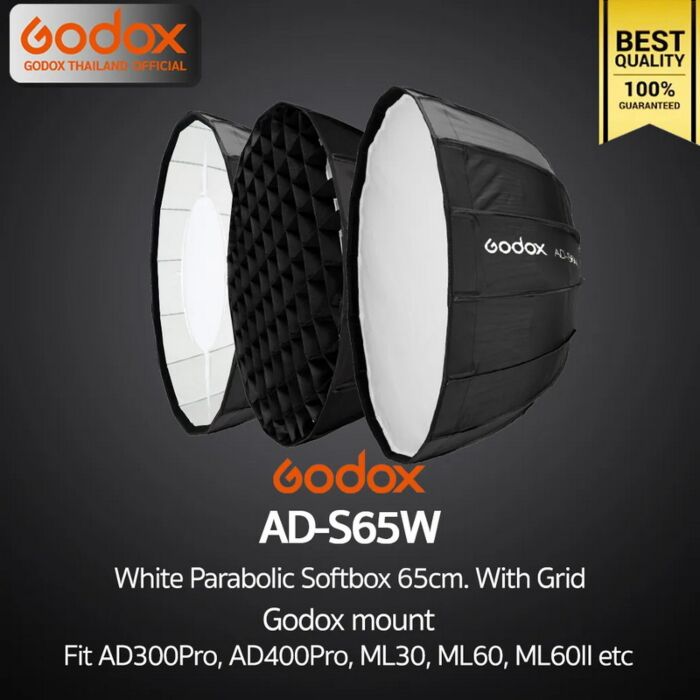Godox Softbox AD-S65W White Parabolic 65cm with Grid by  in  - EC MALL