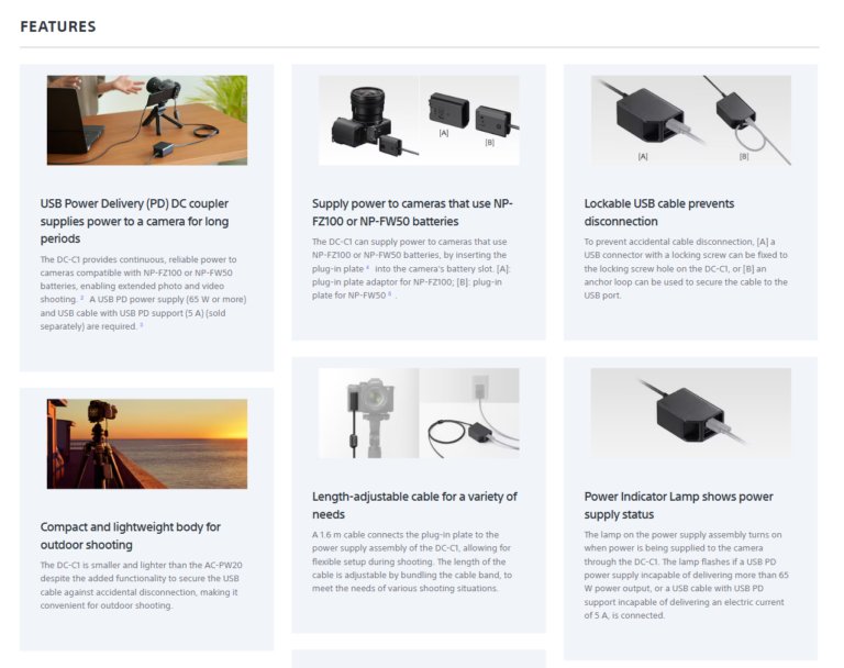 Sony DC-C1 DC Coupler by  in  - EC MALL