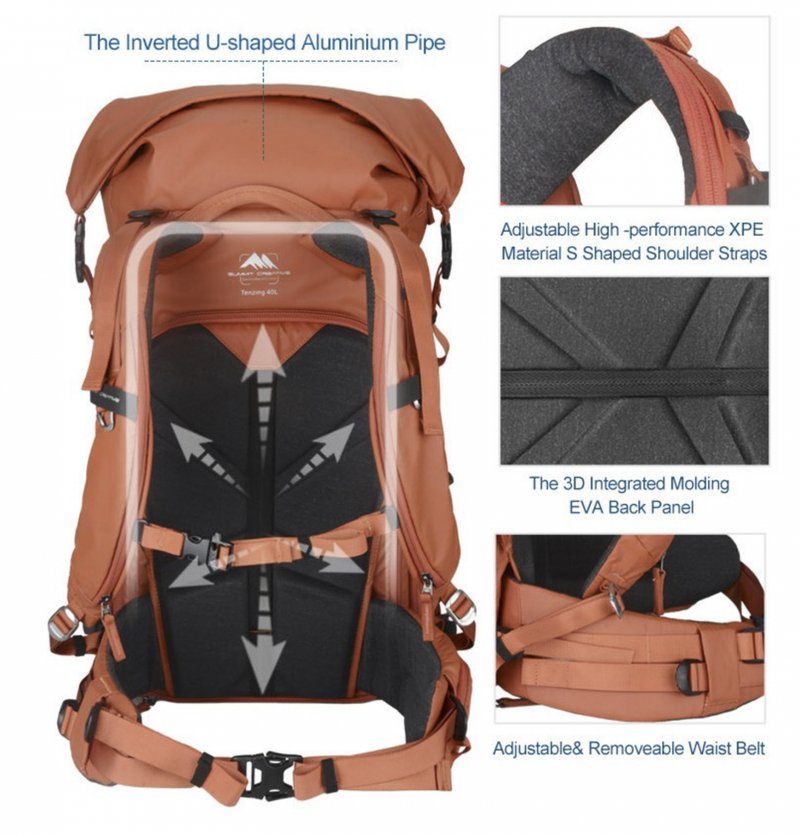 Summit Creative Tenzing Rolltop Camera Backpack 50L by  in  - EC MALL