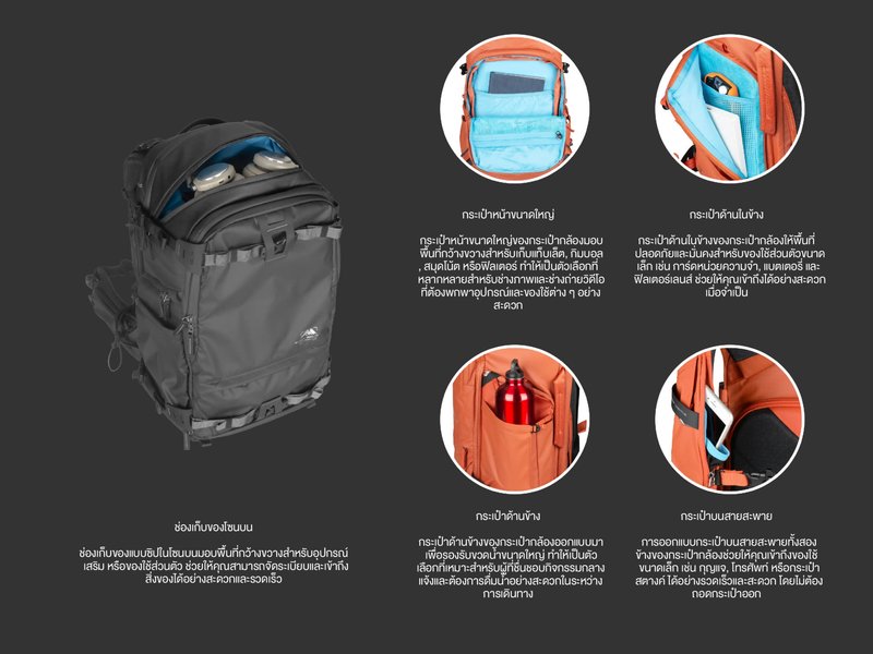 Summit Creative Tenzing Zip Top Camera Backpack 25L by  in  - EC MALL
