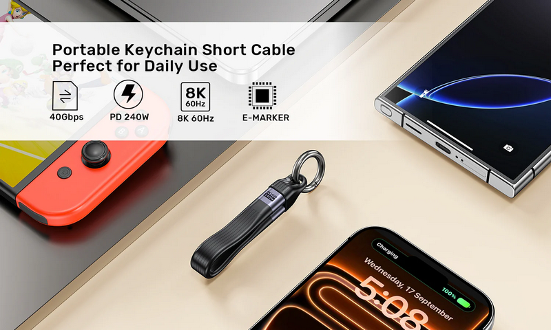 UNITEK C14179A USB4 Keychain Cable by  in  - EC MALL