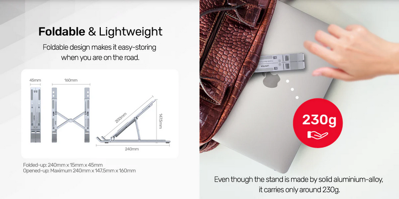 UNITEK OT155SL Adjustable Laptop Stand by  in  - EC MALL