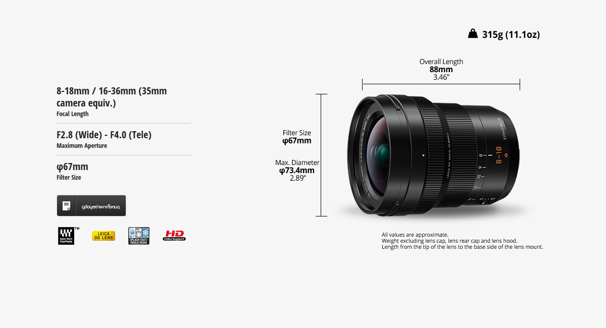 Panasonic Leica DG Vario-Elmarit 8-18mm f/2.8-4 ASPH by  in  - EC MALL
