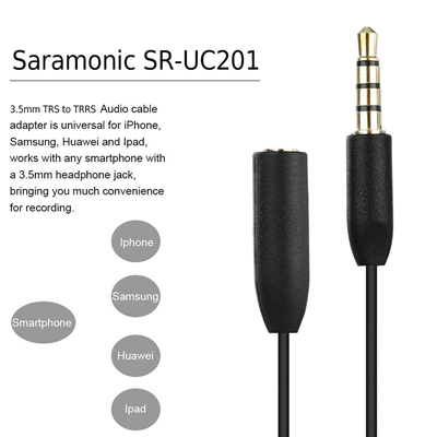 Saramonic SR-UC201 3.5mm Female TRS Microphone Adapter To 3.5 MaleTRRS by  in  - EC MALL