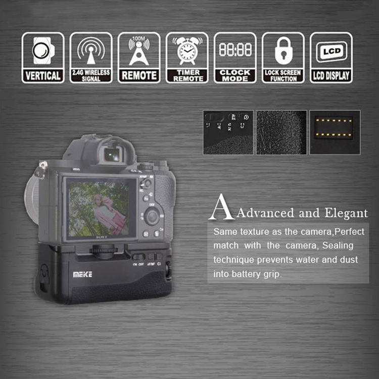 Meike MK-A7II PRO Battery Grip Built-in 2.4GHZ Remote For Sony A7II / A7RII by  in  - EC MALL