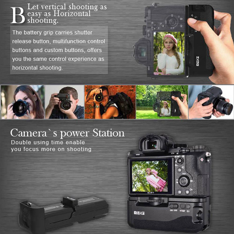 Meike MK-A7II PRO Battery Grip Built-in 2.4GHZ Remote For Sony A7II / A7RII by  in  - EC MALL