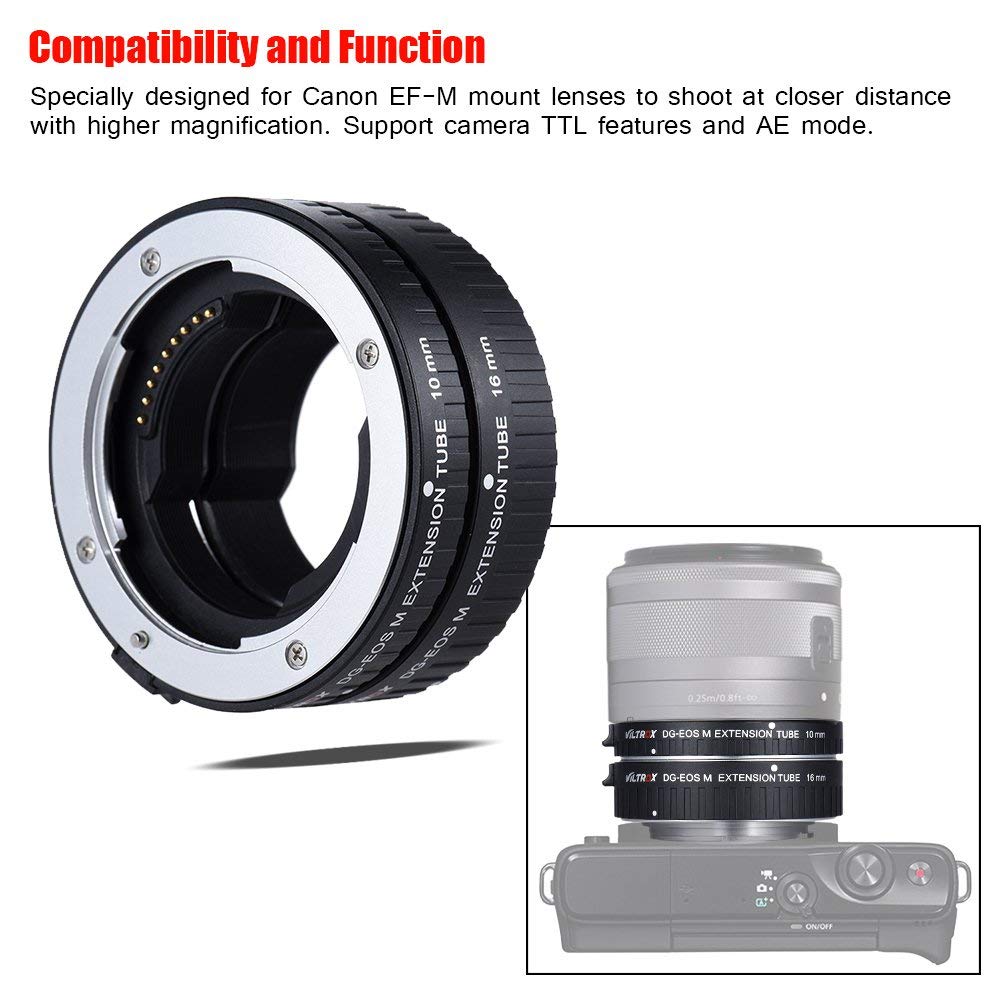 Viltrox DG-EOS M  Automatic Macro Extension Tube Set by  in  - EC MALL