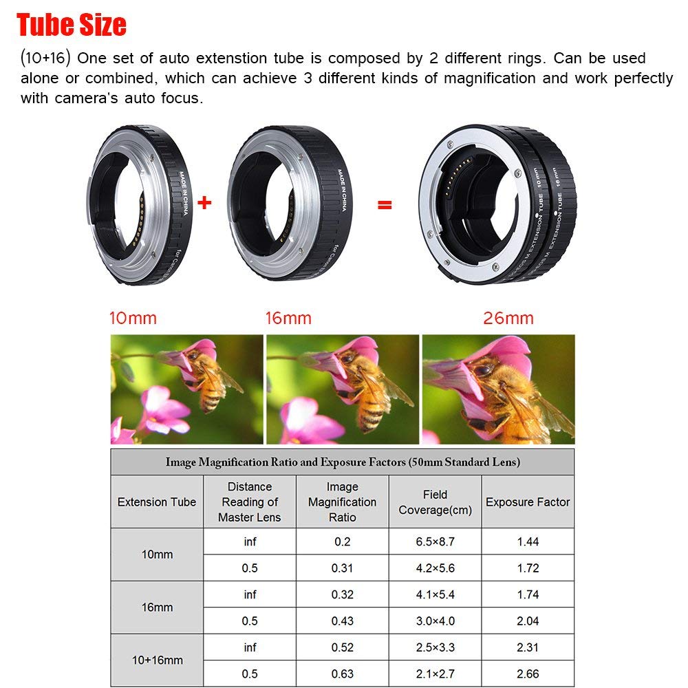 Viltrox DG-EOS M  Automatic Macro Extension Tube Set by  in  - EC MALL