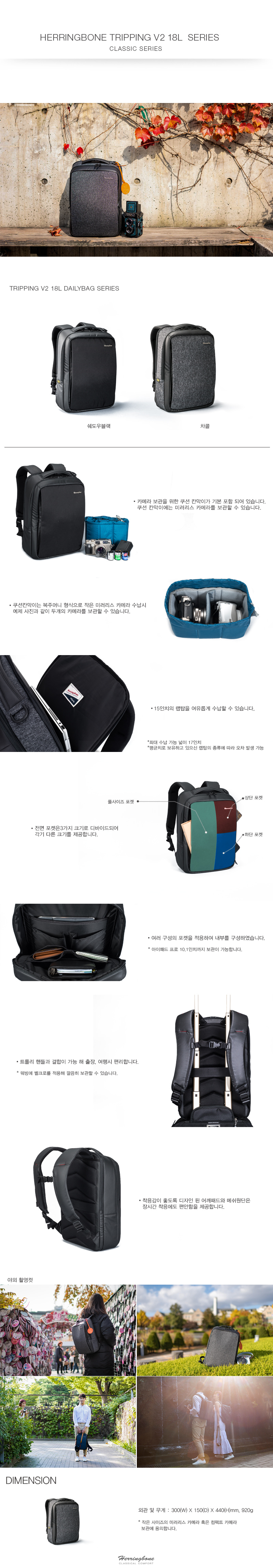 Herringbone Tripping V2 18L Daily Bag by  in  - EC MALL