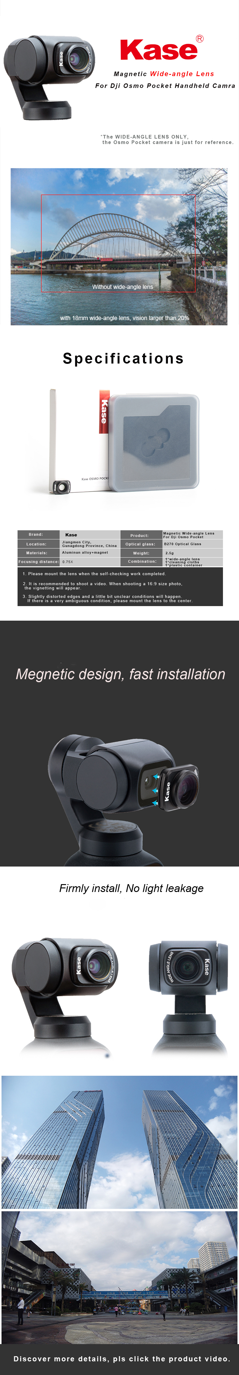 Kase 18mm Wide-angle Lens For Dji Osmo Pocket by  in  - EC MALL