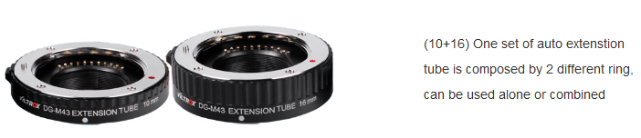 Viltrox DG-M43 Automatic Extension Tube Set Panasonic/Olympus Mirrorless by  in  - EC MALL